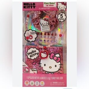 Hello Kitty Pink Accessory 5 Piece Set with Glitter Accents